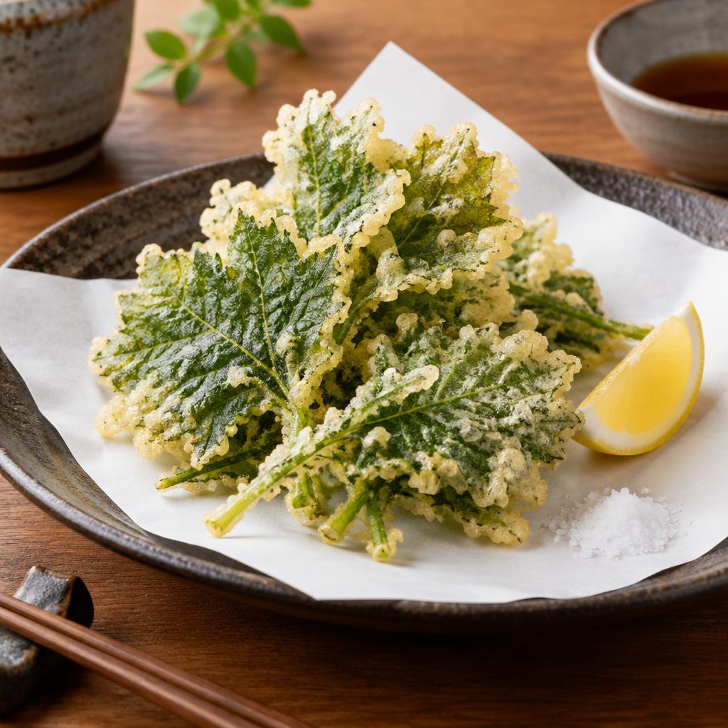 Wasabi Leaf Tempura