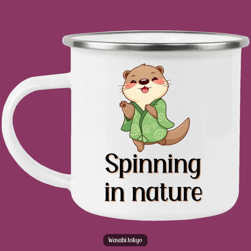 Funny Otter Kimono Spin Camping Mug - Playful Outdoors for a Perfect Gift