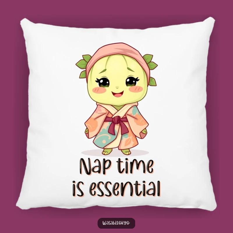 Funny Wasabi Pillow: Soft Silk Robe Clump Cushion - Comfy Gift