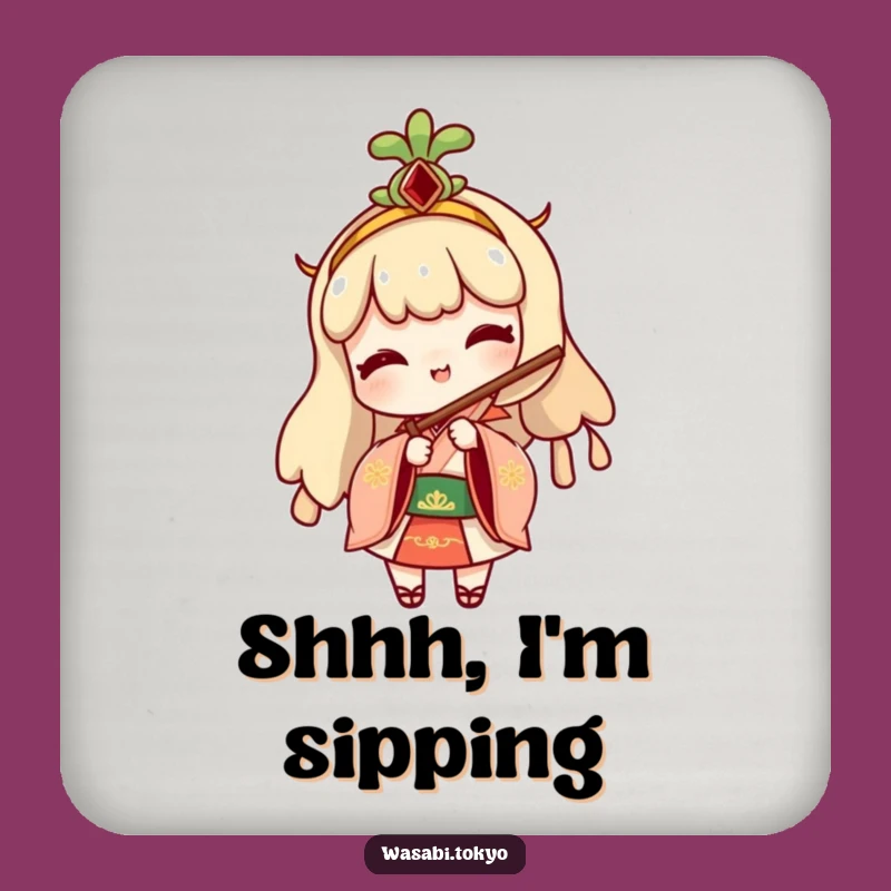 Funny Wasabi Coaster: Cheeky Fan Peek - Housewarming Gift