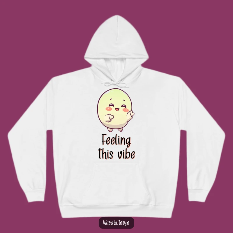 Cozy Funny Wasabi Hoodie: Happy Round Character - Warm Gift