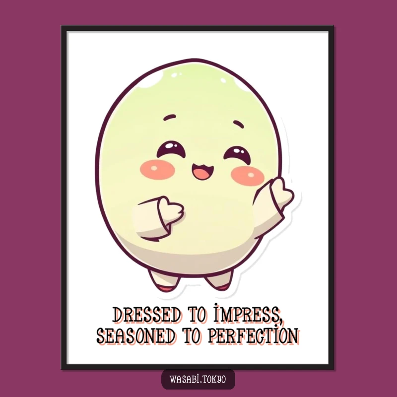 Free Printable Wall Art: Happy Wasabi Gesturing, Funny Downloadable Art for Your Space