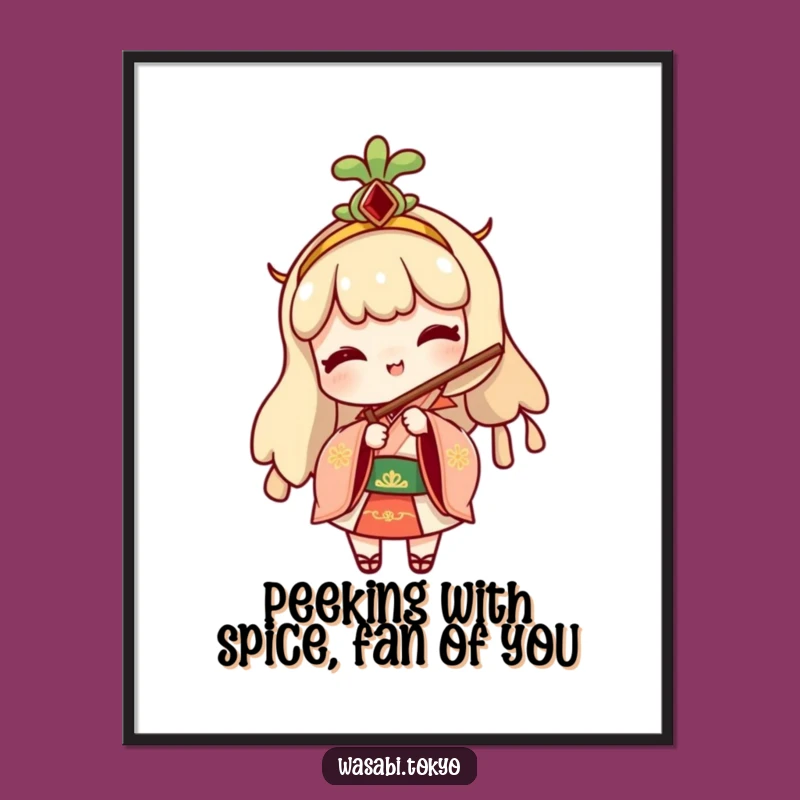 Free Printable Wall Art: Cheeky Wasabi Peeking, Funny Downloadable Art for Your Space