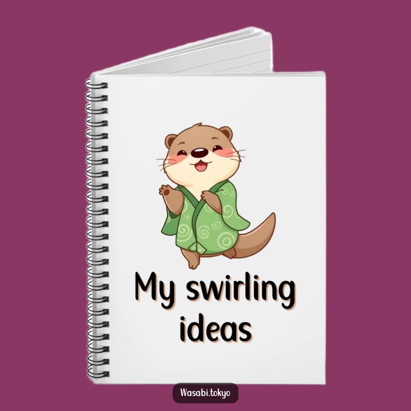Funny Otter Kimono Spin Notebook - Energetic Notes for a Perfect Gift
