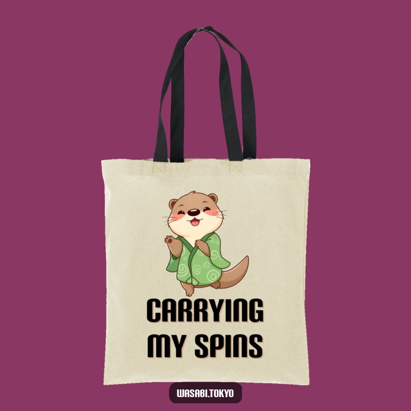 Funny Otter Kimono Spin Tote Bag - Playful & Practical for a Perfect Gift