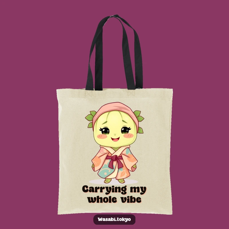 Funny Wasabi Tote: Chic Silk Robe Clump Bag - Eco-Friendly Gift